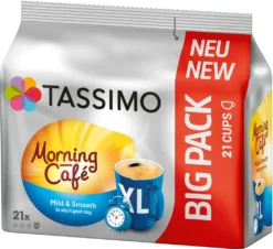 TASSIMO Kapseln Morning Café XL T-Discs Mild & Smooth 5 X 21 - 105 Getränke -Senseo || Tassimo Verkäufe 02a857927c88f6a749192b8bb1484437