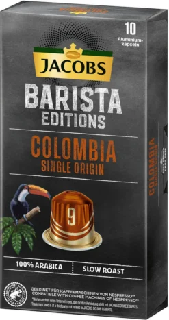 JACOBS Kapseln Barista Editions Colombia Origin 9 10 X 10 Nespresso®* Kompatibel 11 JACOBS Kapseln Barista Editions Colombia Origin 9 10 X 10 Nespresso®* Kompatibel -Senseo || Tassimo Verkäufe 0340e85ce02ca01e0564e38a5d963e18