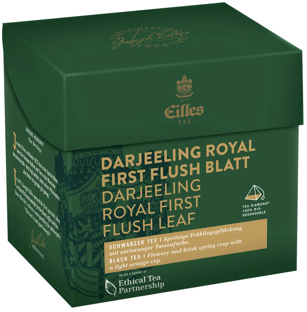 EILLES TEE Tea Diamond DARJEELING ROYAL First Flush Blatt Im Pyramidenbeutel, 20er Box 1 EILLES TEE Tea Diamond DARJEELING ROYAL First Flush Blatt Im Pyramidenbeutel, 20er Box