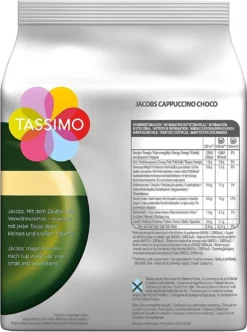 Tassimo Jacobs Cappuccino Choco 5er Pack, 40 Getränke, 5 X 8 T-Discs -Senseo || Tassimo Verkäufe 0a7c80c9b1aaa30c2d501f95fff7146d