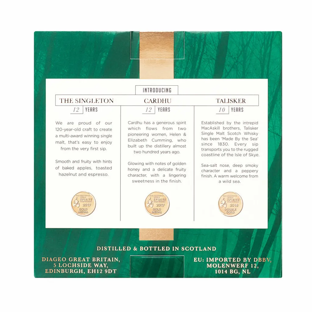 Whisky Explorer Pack Award Winning Single Malt Scotch Whisky Discovery Collection | Talisker 10 Jahre 0,05 L - Cardhu 12 Jahre 0,05 L - Singleton 12 Jahre 0,05 L | 40,0 % Vol - 45,8 % Vol | 0,15 L 6 Whisky Explorer Pack Award Winning Single Malt Scotch Whisky Discovery Collection | Talisker 10 Jahre 0,05 L - Cardhu 12 Jahre 0,05 L - Singleton 12 Jahre 0,05 L | 40,0 % Vol - 45,8 % Vol | 0,15 L – Bild 6