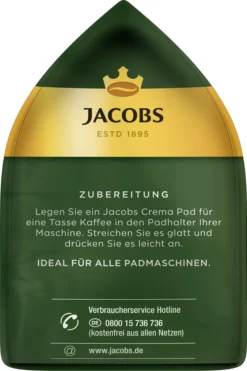 Jacobs Crema Pads | 16 Senseo Kompatible Kaffeepads 6 Jacobs Crema Pads | 16 Senseo Kompatible Kaffeepads -Senseo || Tassimo Verkäufe 122483b1d06bda844f2a6877199a5b2d