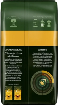 JACOBS Kaffeebohnen Expertenröstung Espresso 3 Kg Ganze Espressobohnen + 1 Jacobs Barista Becher + 1 Dose -Senseo || Tassimo Verkäufe 14800e9ade06f13670e47790abdf7934