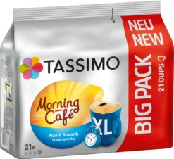TASSIMO Kapseln Morning Café XL T-Discs Mild & Smooth 5 X 21 - 105 Getränke -Senseo || Tassimo Verkäufe 17d176d9b0f46e97f23abd4785b10cec