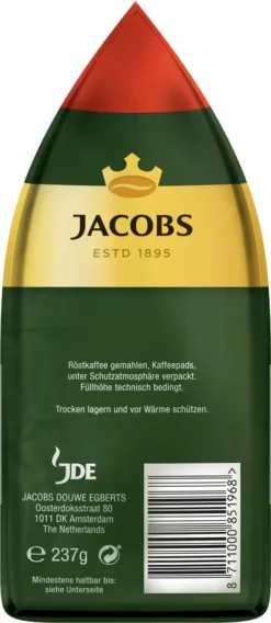 JACOBS Pads Crema Classic UTZ- 5 X 36 Getränke Vorteilspack + 1 Senseo Dose -Senseo || Tassimo Verkäufe 191b18e0fea025b381b0ece3090967de