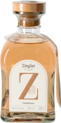 Ziegler Haselnuss | Edel-Spirituose | Aus Der Brennerei Ziegler In Freudenberg Am Main | 0,5l. Flasche
