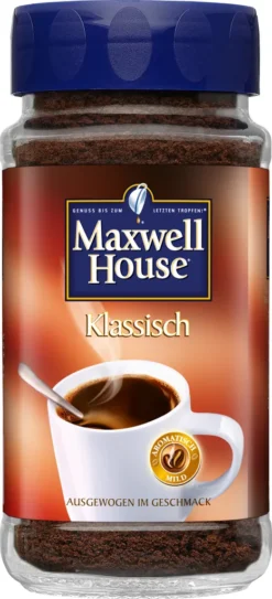 Maxwell House Klassisch, Löslicher Kaffee, 200g-Glas -Senseo || Tassimo Verkäufe 1fd94d3a8939d8c88a2e54b18298d17c