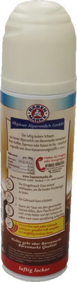 Bärenmarke Der Milch Schaum Luftig Locker In Der Sprühflasche 250ml -Senseo || Tassimo Verkäufe 255a67a0b418428e5f1ed7c336d84703