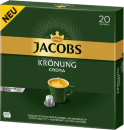 Jacobs Kaffeekapseln Krönung Crema, 20 Nespresso®* Kompatible Kapseln, 1 X 20 Getränke -Senseo || Tassimo Verkäufe 2569b71b7f7ef46fb57f38464a4a729f