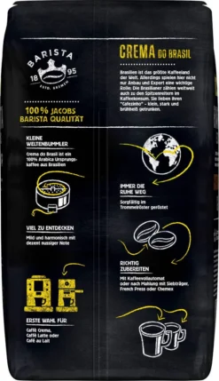 JACOBS Kaffeebohnen Barista Editions Crema Do Brasil 4 X 1 Kg Geröstete Bohnen -Senseo || Tassimo Verkäufe 29ab45bad822726524c2300de711a416