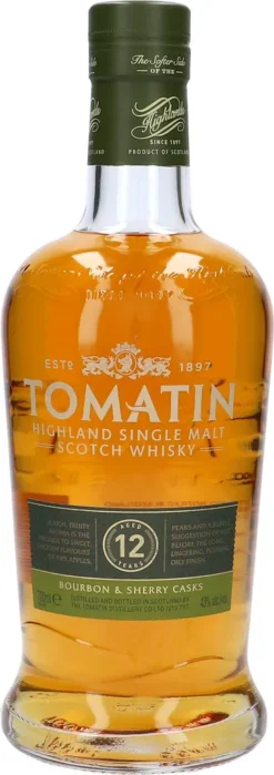 Tomatin 12 Jahre Highland Single Malt Scotch Whisky | 43 % Vol | 0,7 L -Senseo || Tassimo Verkäufe 2ed90ae71442325176e3d809f7d874d0