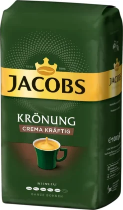 JACOBS Kaffeebohnen Krönung Crema Kräftig 3 Kg Geröstete Ganze Bohnen + 1 Jacobs Barista Becher + 1 Dose -Senseo || Tassimo Verkäufe 2f14e5d5a708b571253680195fb3c668 1