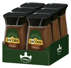 JACOBS Espresso Löslicher Kaffee 6 Gläser - 6 X 100g Instantkaffee -Senseo || Tassimo Verkäufe 30fdc8a01e2d08ff020dba5ee476ea2b