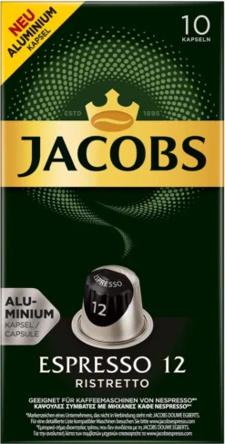 JACOBS Kapseln Espresso Ristretto 100 Nespresso Kompatible Kaffeekapseln