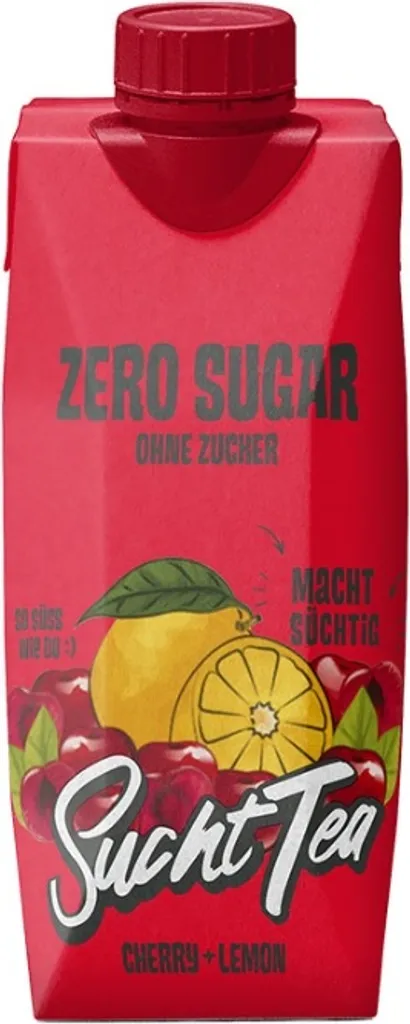 SuchtTea Cherry Lemon Vegan Cherry Lemon Mit Schwarztee-Extrakt (12 X 500ml) 1 SuchtTea Cherry Lemon Vegan Cherry Lemon Mit Schwarztee-Extrakt (12 X 500ml)