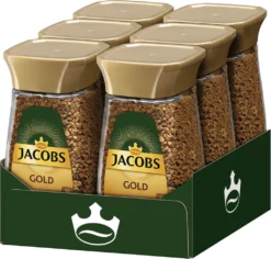 JACOBS Gold 6 X 100g Löslicher Kaffee 6 Gläser Instantkaffee Löskaffee -Senseo || Tassimo Verkäufe 3c06b2f494b02d7f71be62792d8ee52f
