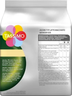 TASSIMO Kapseln 2 X Latte Macchiato Vielfaltspakete + Vivy 2 Schwarz Gratis -Senseo || Tassimo Verkäufe 3ce65c58cccd5040529a0ffb2dfc486f