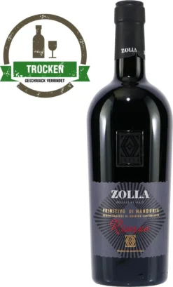 Vigneti Del Salento Zolla Primitivo Di Manduria Riserva DOC 2019 (0,75l) Trocken -Senseo || Tassimo Verkäufe 3d62564e052147f7a42e46fe49e46c3e