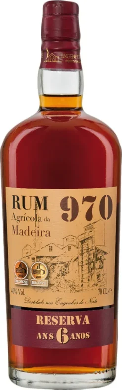 Rum Agricola Da Madeira 970 Reserva 6 Anos | 0,7l. Flasche