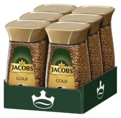 JACOBS Gold Löslicher Kaffee 6 Gläser - 6 X 200 G Instantkaffee -Senseo || Tassimo Verkäufe 44829f821da4c7a13b827d5bff0bd94e