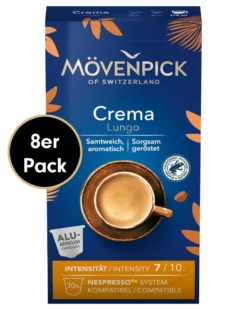 Kaffeekapseln CREMA LUNGO In Alukapseln Von Mövenpick, 8x10 Stück