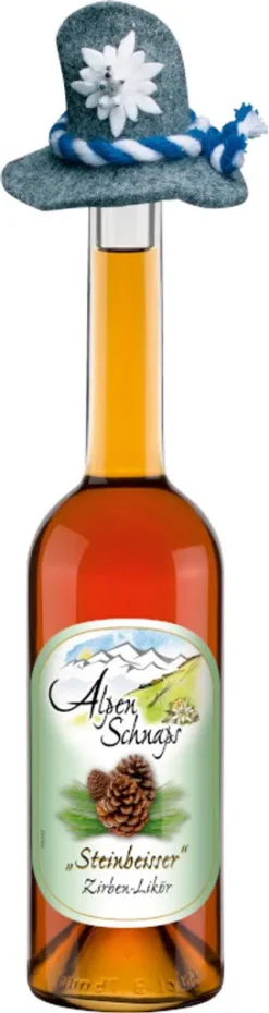 Alpenschnaps Steinbeisser Zirbe Likör | 30 % Vol | 0,5 L