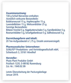 Sunlife Schlaf- Und Nerventee 20 Beutel -Senseo || Tassimo Verkäufe 46396b024cfd3216840e2e5c8e8d8b06