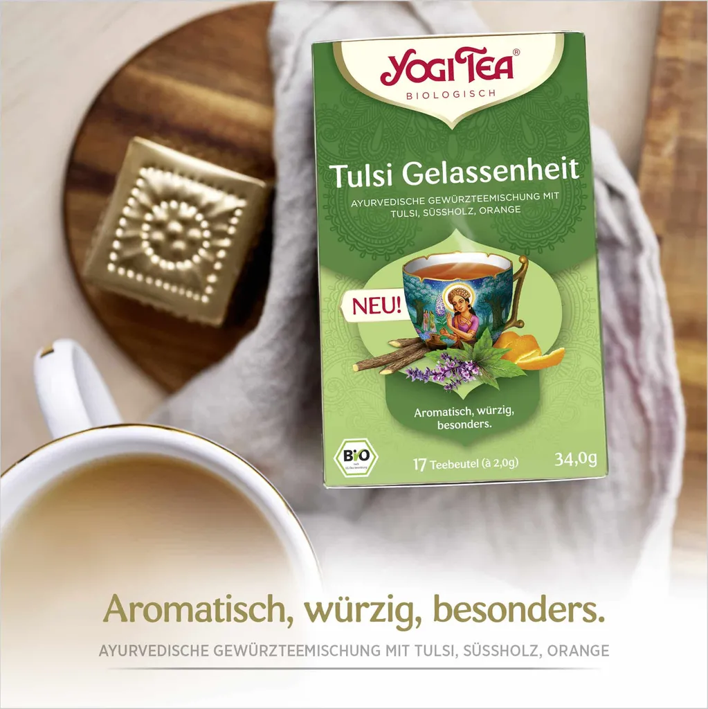 Yogi Tea Tulsi Gelassenheit Gewürztee 17 Stk 2 Yogi Tea Tulsi Gelassenheit Gewürztee 17 Stk – Bild 2