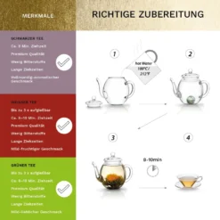 Creano Teeblumen Mix - 6 Erblühtee Weißer, Grüner & Schwarzer Tee, Teeblume, Blooming Tea, Geschenk Für Frauen -Senseo || Tassimo Verkäufe 4ae0eb234ec10074f9941f3b593fa711