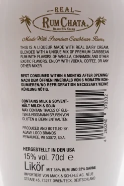 RumChata Liqueur With Rum 0,7l, Alc. 15 Vol.-%, Rum-Likör USA -Senseo || Tassimo Verkäufe 4c08d1a3228b87573eb393287dcf5b33