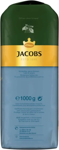 JACOBS Kaffeebohnen Expertenröstung Crema Mild Röstung Des Jahres 2 X 1 Kg + 1 Aluminium Dose Barista Design -Senseo || Tassimo Verkäufe 53e69d924f869610b15d884731fa2c85 2