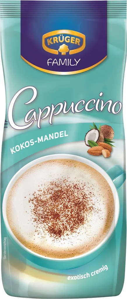 Krüger Family Cappuccino Kokos-Mandel | 500-g-Beutel 1 Krüger Family Cappuccino Kokos-Mandel | 500-g-Beutel