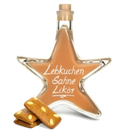 Lebkuchen Sahnecreme Likör 0,2 L Sternflasche Weihnachtsflasche Präsent