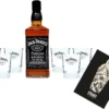Jack Daniels Set Tennessee Whiskey Old No.7 0,7L (40% Vol) + 6x Tumbler Glas Jack Daniels - [Enthält Sulfite]