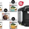 TASSIMO Kapseln 2 X Latte Macchiato Vielfaltspakete + Vivy 2 Schwarz Gratis