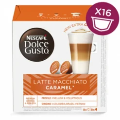 Nescafé® Nescafé Dolce Gusto Caramel Latte Macchiato, Karamell, Kapseln, Kaffeekapsel, Café, Coffee, Kaffee, 16 Kapseln (8 Portionen) -Senseo || Tassimo Verkäufe 602cf43e1fffe79c2f2698e411002db2