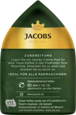 JACOBS Pads Crema Kräftig 5 X 18 Getränke - 90 Kaffeepads Senseo Kompatibel -Senseo || Tassimo Verkäufe 60f1f3cd6f1e1bd42ceac1192074d9b9