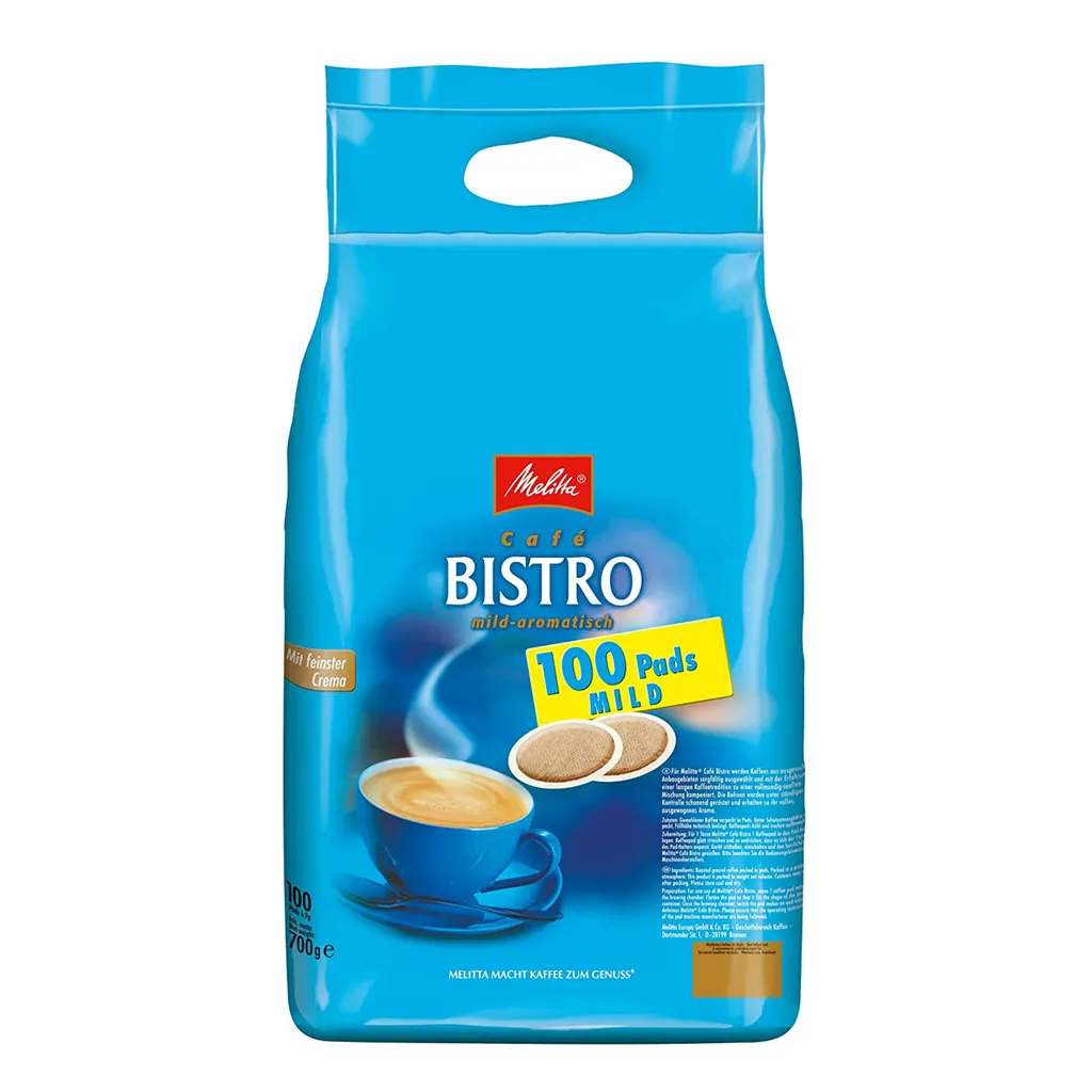 Melitta Bistro Kaffee Pads Mild Feiner Röstkaffee 100 Stück 700g 1 Melitta Bistro Kaffee Pads Mild Feiner Röstkaffee 100 Stück 700g