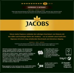 Jacobs Kapseln Espresso Intenso | 20 Nespresso® Komp. Kapseln -Senseo || Tassimo Verkäufe 66d05577bff512e66017f14b2c9fe391