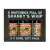 Shanky's Whip Irish Whiskey Liqueur Matchbox 3x 50ml Miniaturen
