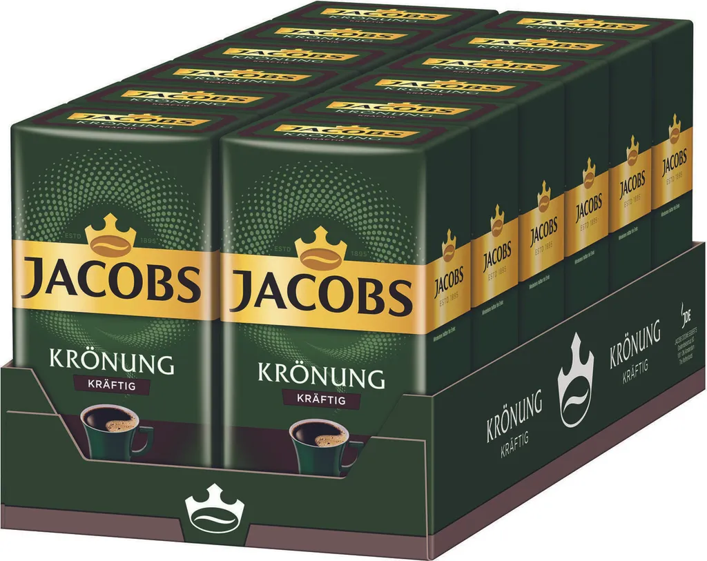 JACOBS Krönung Kräftig Filterkaffee 12 X 500 G Kaffee Gemahlen 3 JACOBS Krönung Kräftig Filterkaffee 12 X 500 G Kaffee Gemahlen – Bild 3