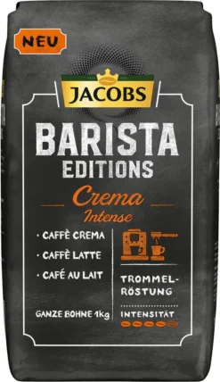 Jacobs Barista Editions Crema Intense, Bohnenkaffee, Ganze Bohnen, Röstkaffee, Kaffeebohnen, 4 X 1000 G -Senseo || Tassimo Verkäufe 726a71cd0d7d2c35191da9012afe6c6d