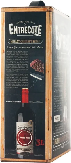 Bag-in-Box - 2019 Merlot Cabernet Syrah - Rotwein - ENTRECOTE 3 L., Auswahl:1 Box -Senseo || Tassimo Verkäufe 73b8939f6ab827c397de819236b4a4be