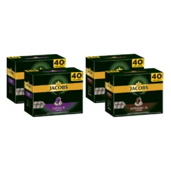 JACOBS Kapseln Nespresso®* Kompatibel 2 X 40 Lungo 8 Intenso + 2 X 40 Espresso 10 Intenso XXL-Pack - Insgesamt 160 Getränke -Senseo || Tassimo Verkäufe 73c7c7f606a92b91115ff5429b753cb2
