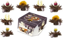 Creano Teeblumen Variation Im Tassenformat Erblühteelini - 8 Teeblüten In 4 Verschiedenen Sorten (Schwarzer Tee)