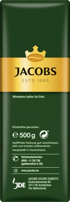 Jacobs Filterkaffee Krönung Kräftig | Gemahlen | 500g -Senseo || Tassimo Verkäufe 78f2b22287bdf428948bccbc8c06038b
