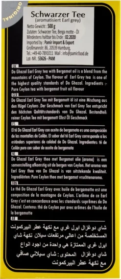 Do Ghazal (Alghazaleen) - Earl Grey Tee - 500g Loser Tee -Senseo || Tassimo Verkäufe 79cd39a5bd3303358c8d76e723b17385