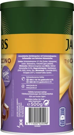 JACOBS Typ Choco Cappuccino 6 X 500 G Dosen Instantkaffee Mit Milka-Geschmack -Senseo || Tassimo Verkäufe 7c8857d5b7d0365391e16e93eec426e6