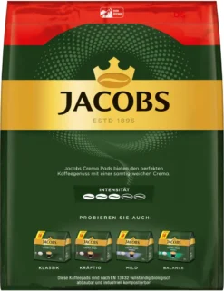 JACOBS Kaffeepads Crema Classic UTZ- 5 X 36 Getränke Pads Vorteilspack -Senseo || Tassimo Verkäufe 7d882e32fb753942dec2700e472eb96c