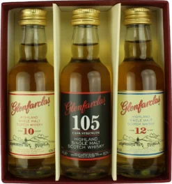 Glenfarclas Whisky Collection 10 Jahre / 12 Jahre / 105 Proof 3x 0,05 Liter